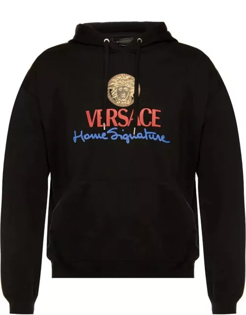 Versace Logo Hooded Sweatshirt
