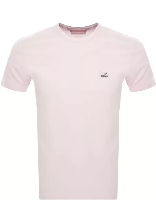 CP Company Jersey Logo T Shirt Pink