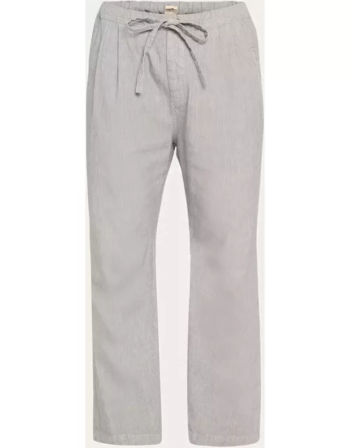 Men's Cotton-Linen Relaxed Fit Drawstring Pant