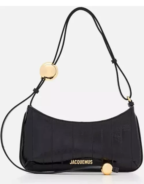 Jacquemus Le Bisou Perle Leather Shoulder Bag Black TU