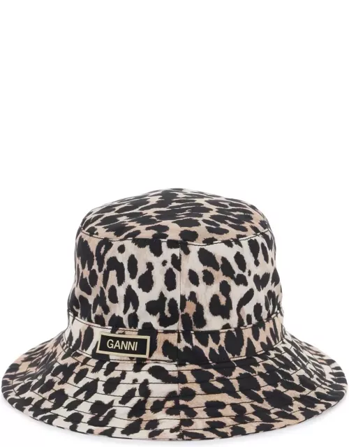 GANNI animal print bucket hat