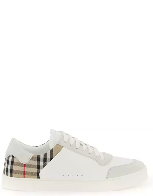 BURBERRY check leather sneaker