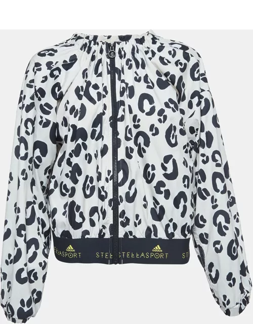 Stella McCartney Stella Sport X Adidas Leopard Print Synthetic Zip Front Jacket