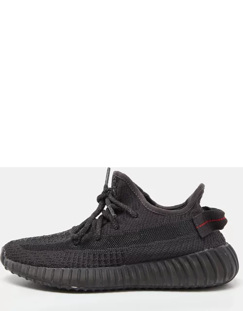 Yeezy x Adidas Black Knit Fabric Boost 350 V2 Black (Non Reflective) Sneaker
