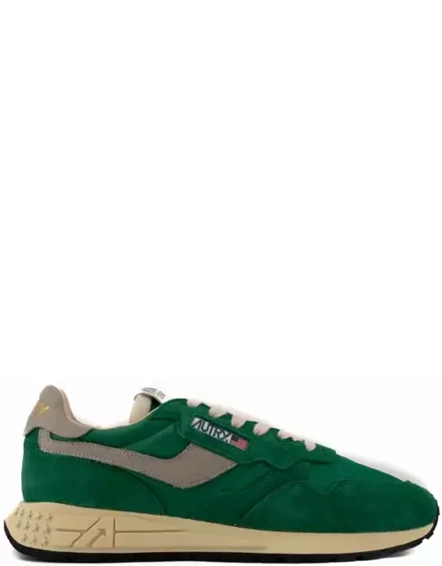 Autry Reelwind Low Sneakers In Nylon And Suede