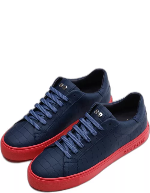 Hide & Jack Low Top Sneaker - Essence Blue Red