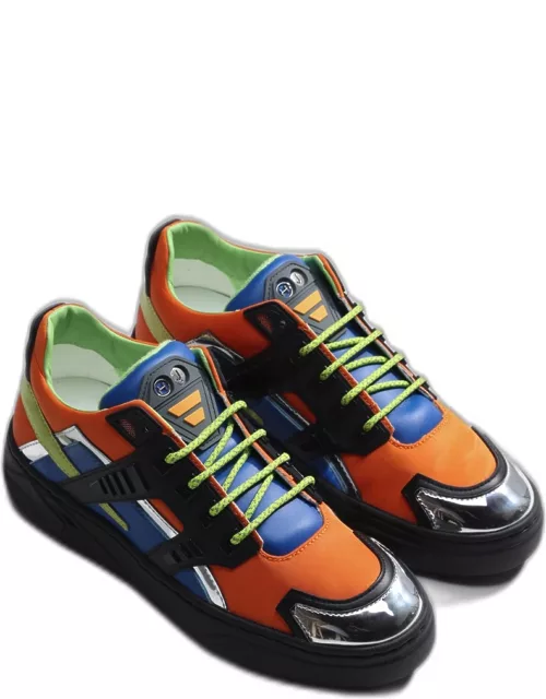 Hide & Jack Low Top Sneaker - Mini Silverstone Orange Black