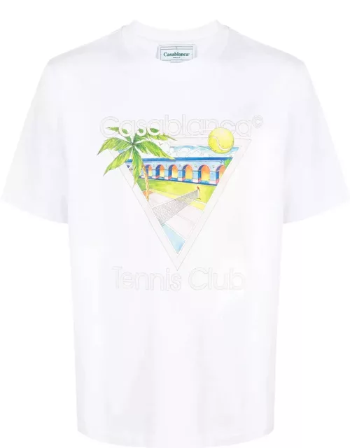Casablanca Tennis Club Icon Screen Printed Unisex T-shirt