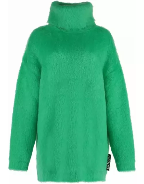 Gucci Mohair-blend Mini Sweater Dres