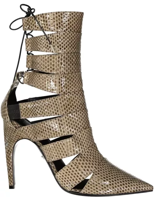 Versace Snake Leather Ankle Boot