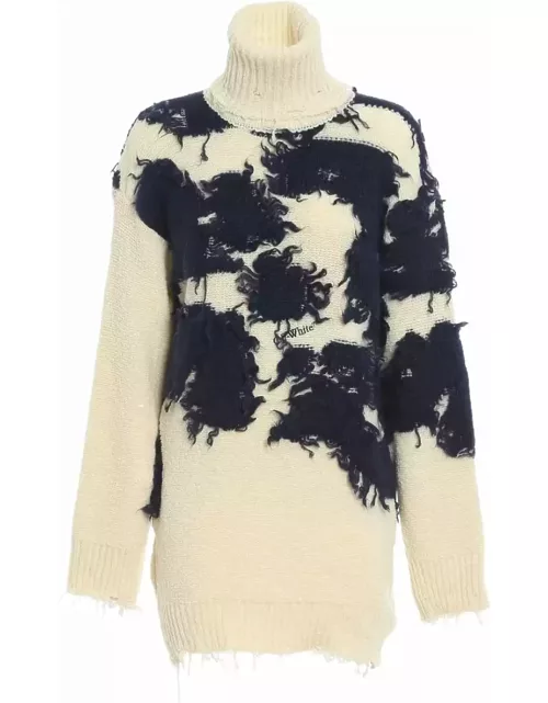 Off-White Wool And Silk Pullover