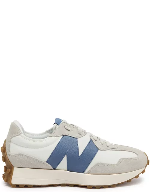 New Balance 327 Panelled Nubuck Sneakers - White And Blue - 7 (IT39.5 / UK6.5)