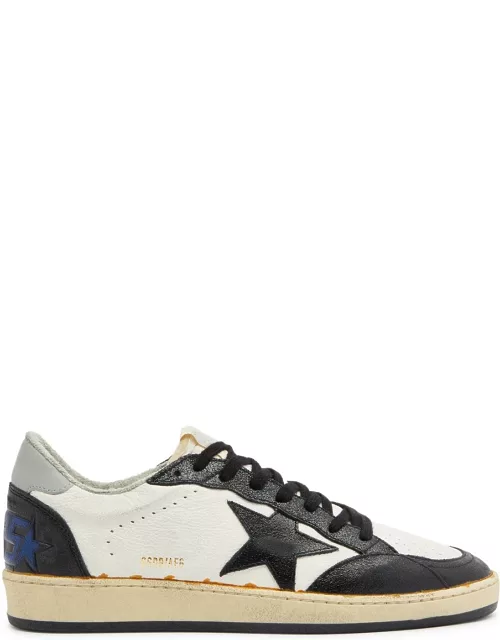 Golden Goose Ball Star Panelled Leather Sneakers - White - 41 (IT41 / UK7)