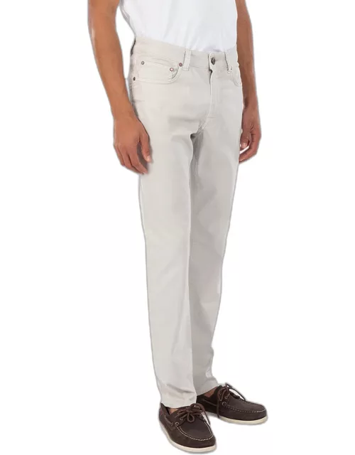 Men's Cotton-Silk Stretch 5-Pocket Pant