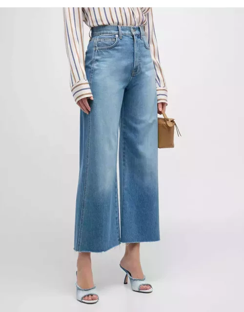Taylor Cropped High Rise Wide-Leg Jean