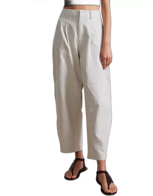 Bari Cropped Linen Trouser
