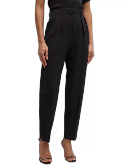 Corby Pleated Straight-Leg Wool Pant