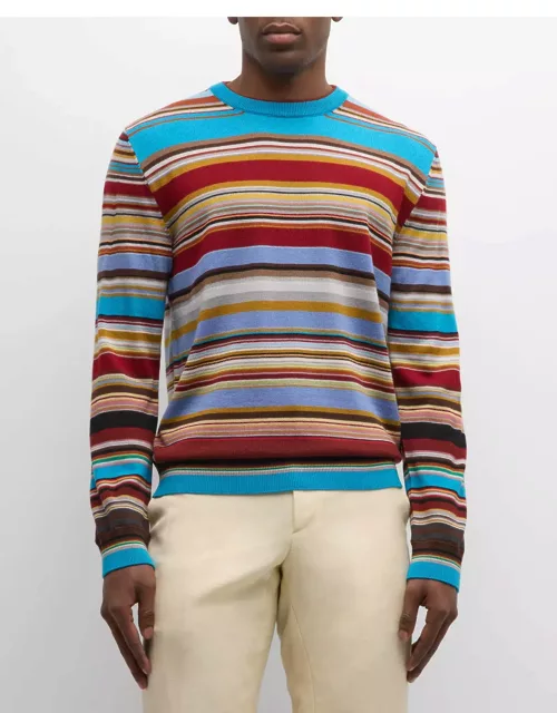 Men's Wool Stripe Crewneck Sweater