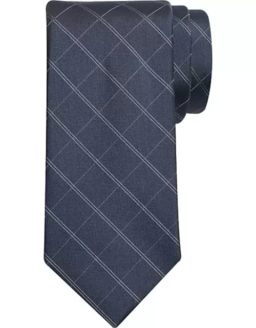 Awearness Kenneth Cole Big & Tall Men's Narrow Gridlines Tie Navy