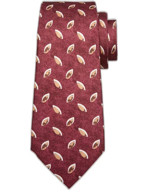 Men's Silk Teardrop-Print Tie