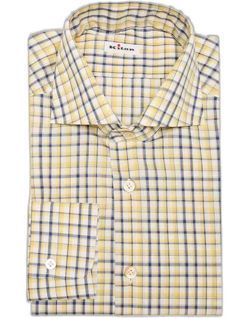 Men's Cotton Mini Check Dress Shirt
