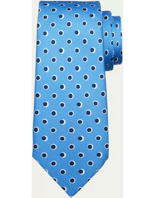 Men's Silk Polka Dot-Print Tie
