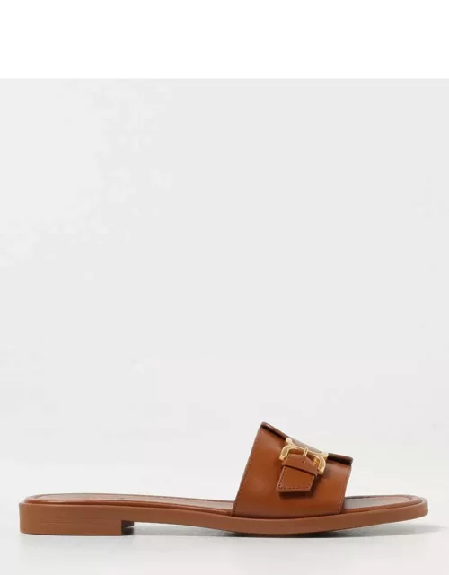 Flat Sandals CHLOÉ Woman colour Brown