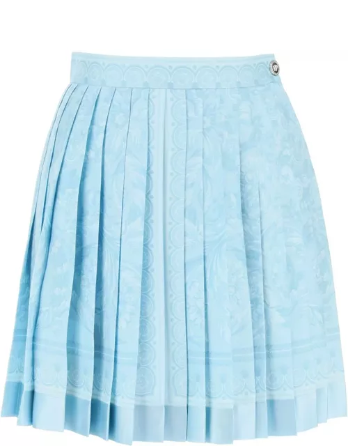 VERSACE barocco pleated mini skirt