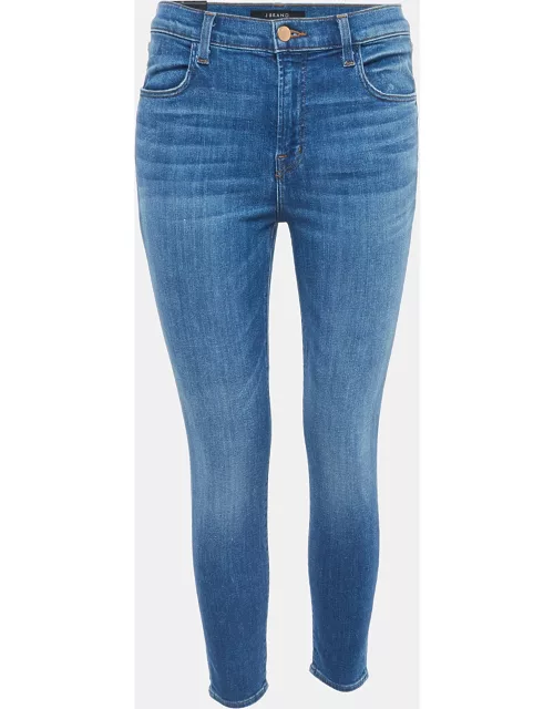 J Brand Blue Washed Denim High Rise Crop Jeans M Waist 29"