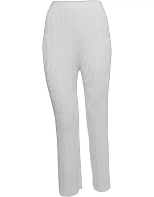 Dion Lee Ivory White Ribbed Knit Pants