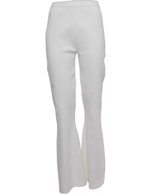 Dion Lee White Knit Wide Leg Trousers