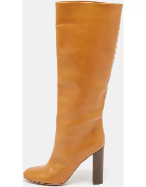 Chloe Brown Leather Knee Length Boot