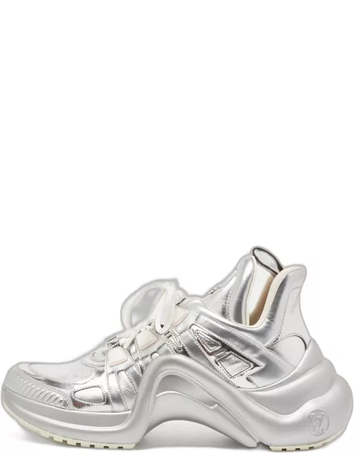Louis Vuitton Silver Leather Archlight Sneaker