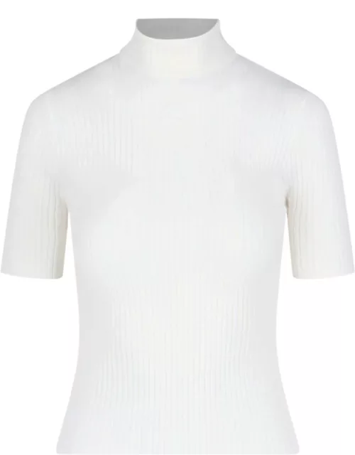 Courrèges Logo Ribbed Top