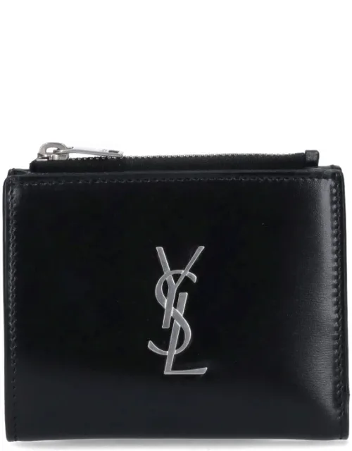 Saint Laurent Zip Logo Card Holder