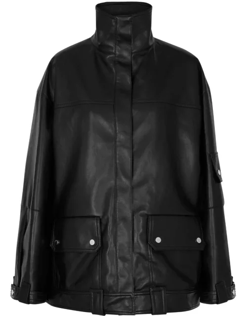 Nanushka Silva Regenerated Leather Jacket - Black - M (UK12 / M)
