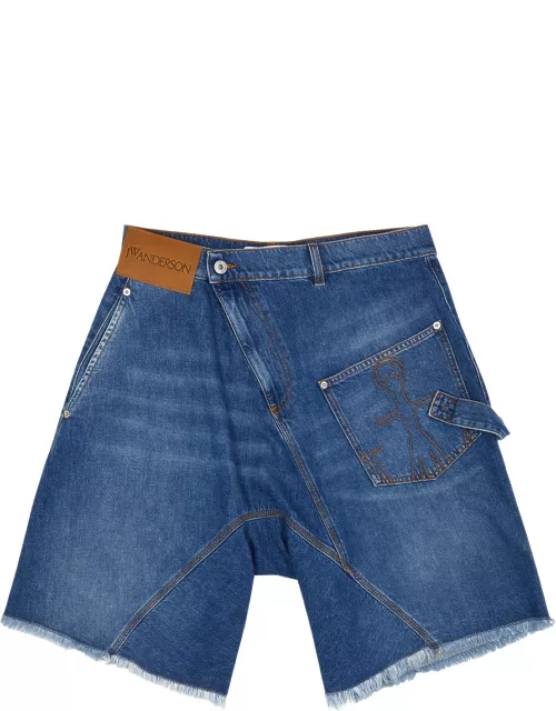 JW Anderson Twisted Denim Shorts - Blue - 36 (W36 / XL)