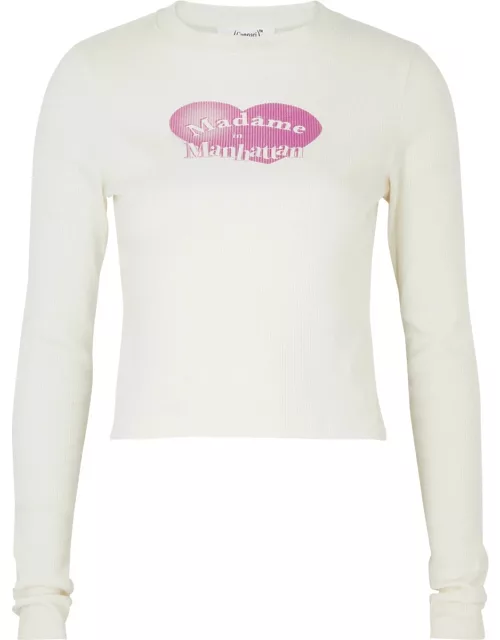 Cannari Concept Printed Cotton top - White - 40 (UK12 / M)