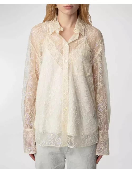 Tyrone Lace Button-Front Shirt