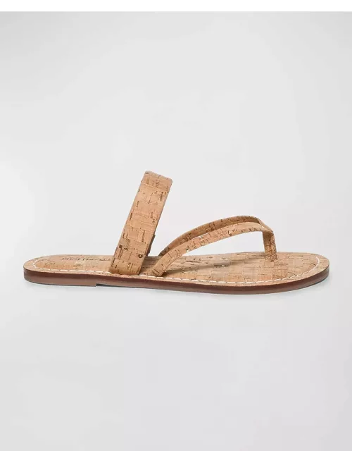 Cork Flat Thong Slide Sandal