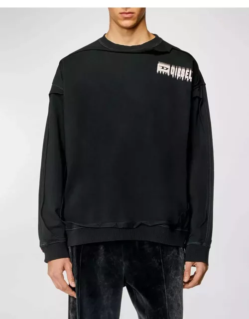 Men's S-BOXT-DBL Layered Cotton Sweatshirt