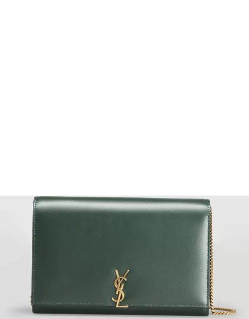 YSL Monogram Wallet on Chain in Smooth Leather