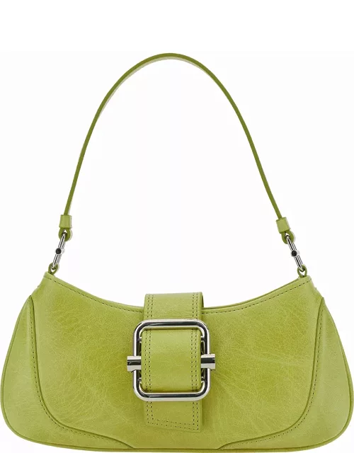 OSOI small Brocle Yellow Shoulder Bag In Hammered Leather Woman