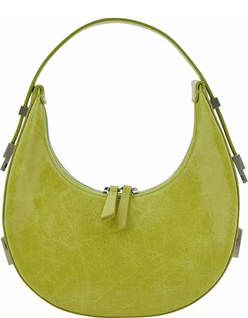 OSOI toni Mini Yellow Shoulder Bag With Engraved Logo In Leather Woman