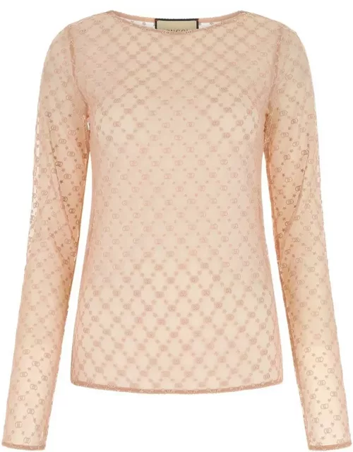 Gucci Embroidered Mesh Top