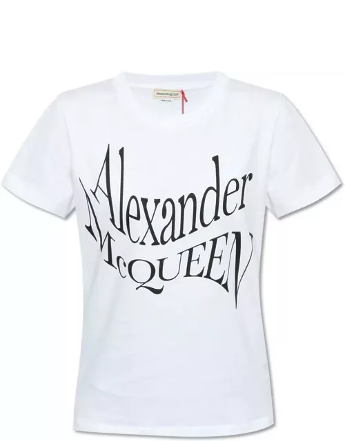 Alexander McQueen Logo Printed Crewneck T-shirt