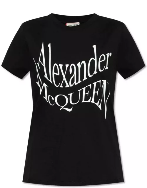 Alexander McQueen Logo Printed Crewneck T-shirt