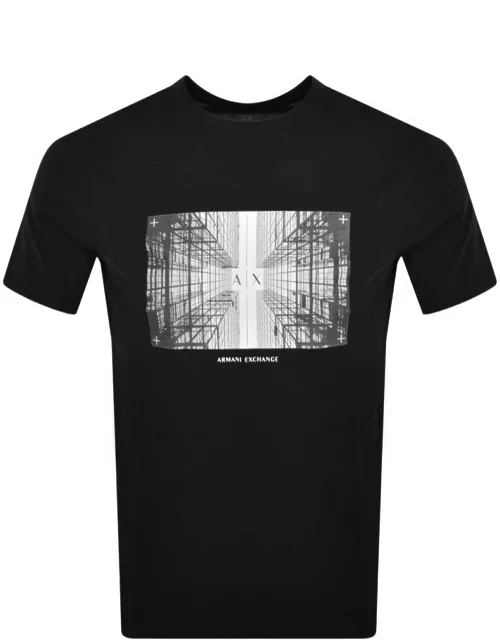 Armani Exchange Crew Neck Logo T Shirt Black