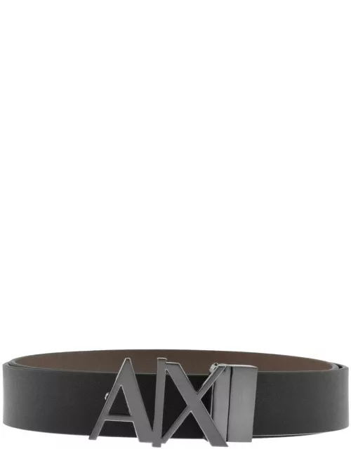 Armani Exchange Reversible Belt Black Brown