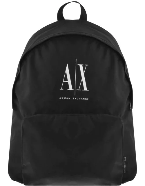Armani Exchange Logo Backpack Black